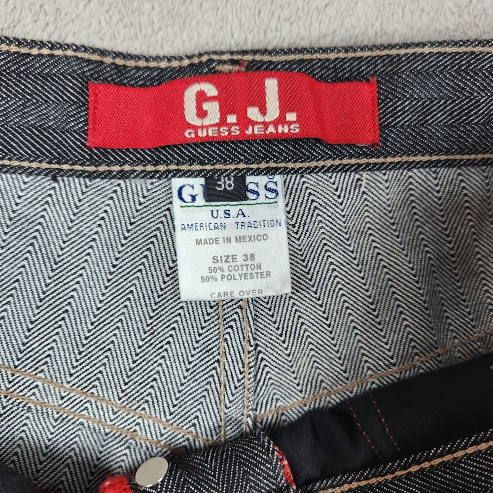 Vintage Guess Jeans Denim Shorts Mens size 38 Cotton Blend USA Retro Y2K Baggy - Picture 5 of 11